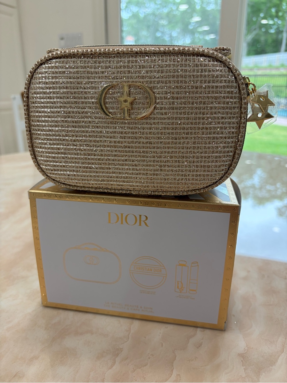 Dior Gold Cosmetic Pouch